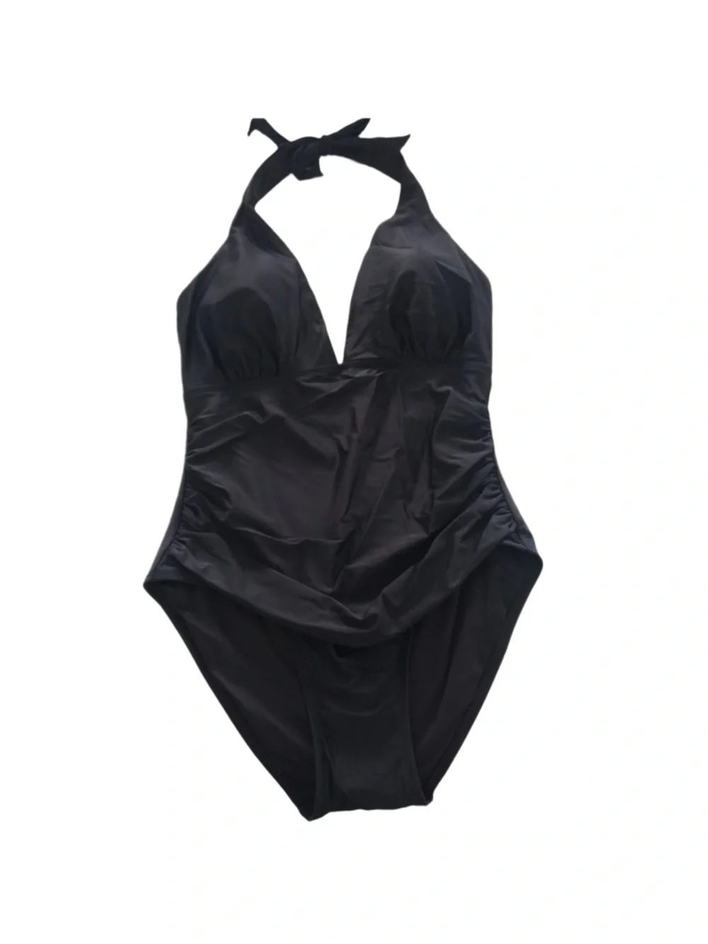 NWT DKNY Halter One Piece Swimsuit - Black - Size XL/US 16 - Picture 5 of 10
